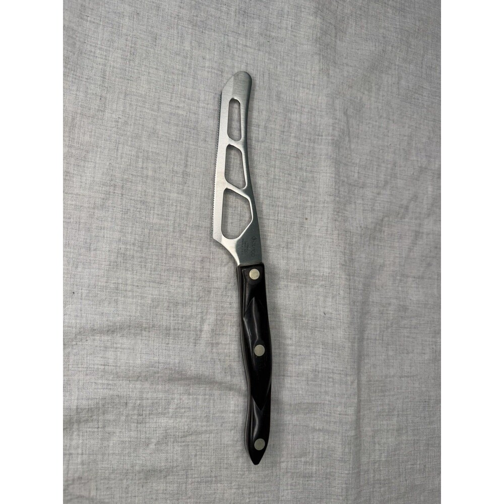 Cutco Traditional Cheese Knife Classic Brown Handle Model 1764 Micro-D Serrated